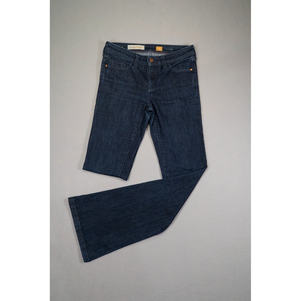 Pilcro and the Letterpress Stet Flare Jeans Women Size27 Dark Wash Stretch Denim